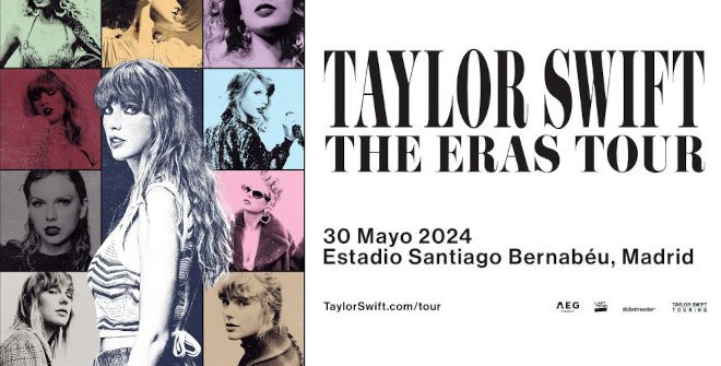 Entradas concierto Taylor Swift The eras tour en Estadio Santiago Bernabeu