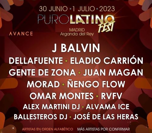Puro latino Fest Madrid España festivales verano 2023 