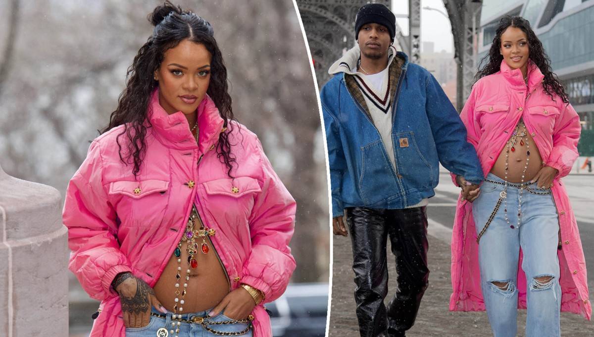 Rihanna, feliz y embarazada junto al padre de su bebé, A$AP Rocky antes de su arresto
