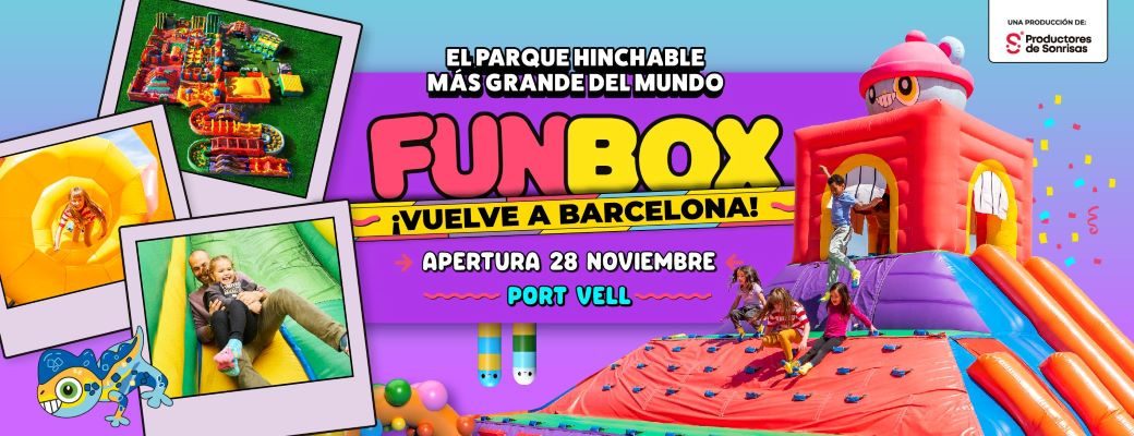 Entradas Funbox Barcelona descuento parque hinchable