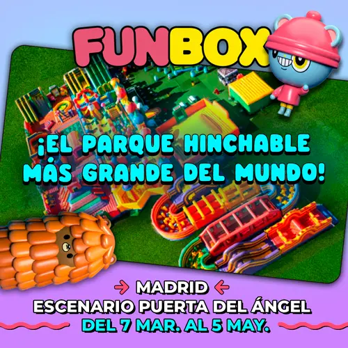Parque hinchable FUNBOX Madrid Venta OFICIAL de entradas